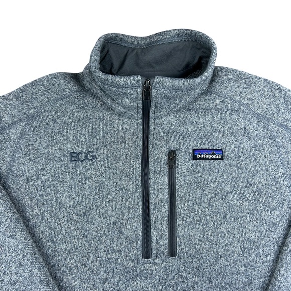 Patagonia Mens Better Sweater LARGE Gray 1/4 Zip Fleece Pullover Jacket Hiking - Picture 3 of 16